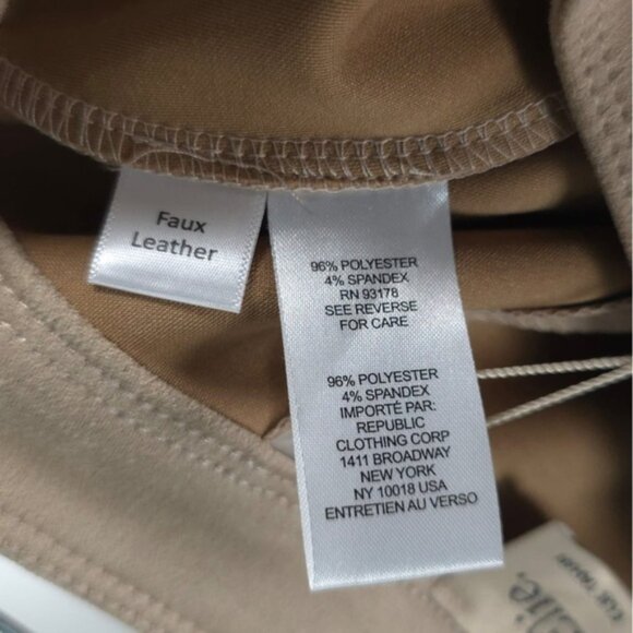 NWT ELIE. ELIE TAHARI FAUX SUEDE LEATHER Flare Hem Skirt ЕН341087 Size 10, 8 - Picture 5 of 5